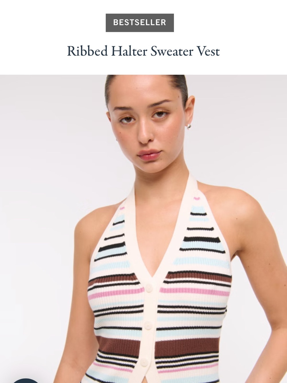 NWT • Abercrombie ribbed halter vest